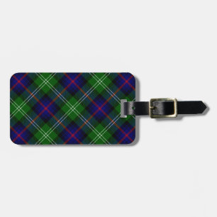 Sutherland Tartan Blau kariert Gepäckanhänger