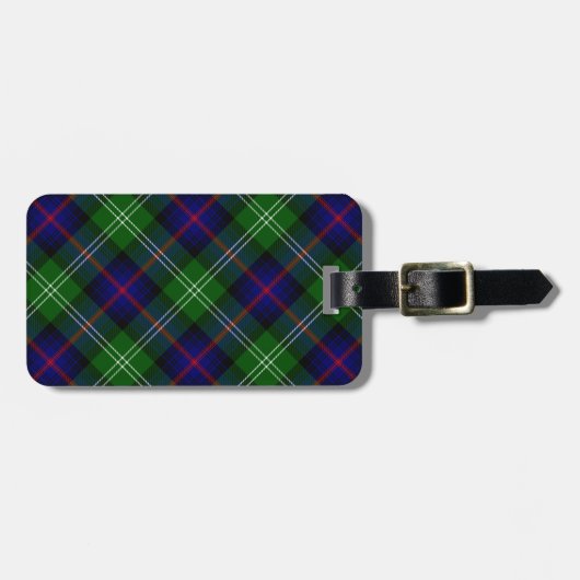 Sutherland Tartan Blau kariert Gepäckanhänger (Vorderseite horizontal)
