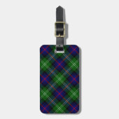 Sutherland Tartan Blau kariert Gepäckanhänger (Vorderseite vertikal)