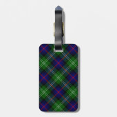 Sutherland Tartan Blau kariert Gepäckanhänger (Rückseite vertikal)