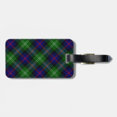 Sutherland Tartan Blau kariert Gepäckanhänger (Rückseite horizontal)
