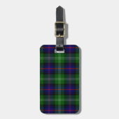 Sutherland Tartan Blau kariert Gepäckanhänger (Vorderseite vertikal)