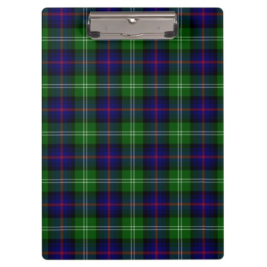 Sutherland Tartan Blau kariert Klemmbrett (Vorderseite)