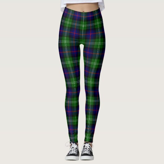 Sutherland Tartan Blau kariert Leggings (Vorderseite)