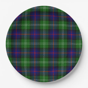 Sutherland Tartan Blau kariert Pappteller