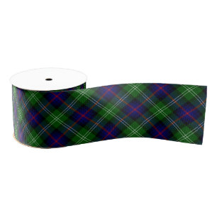 Sutherland Tartan Blau kariert Ripsband