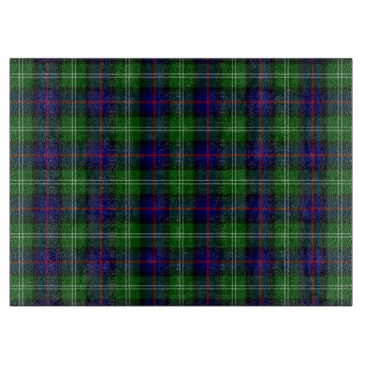 Sutherland Tartan Blau kariert Schneidebrett (Vorderseite)