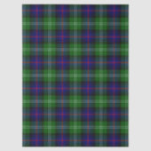 Sutherland Tartan Blau kariert Seidenpapier (Vorderseite)