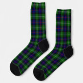 Sutherland Tartan Blau kariert Socken (Linkes Detail)