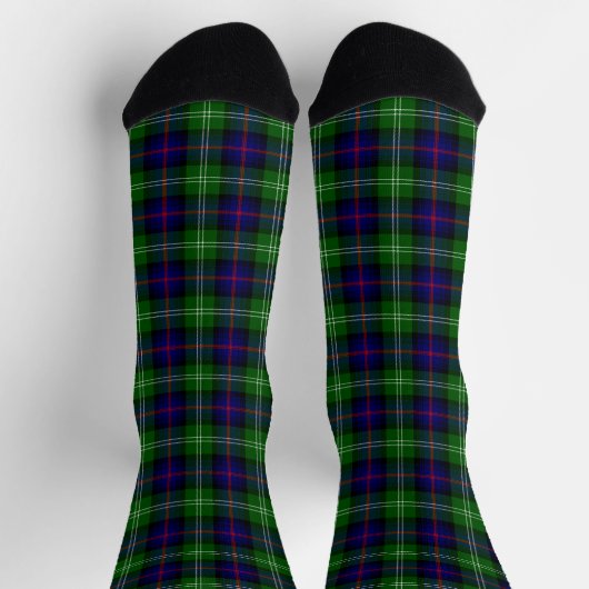 Sutherland Tartan Blau kariert Socken (Oben)