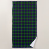 Sutherland Tartan Blau kariert Strandtuch (Vorderseite)