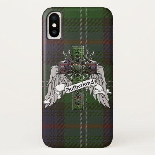 Sutherland Tartan Cross Case-Mate iPhone Hülle (Rückseite)