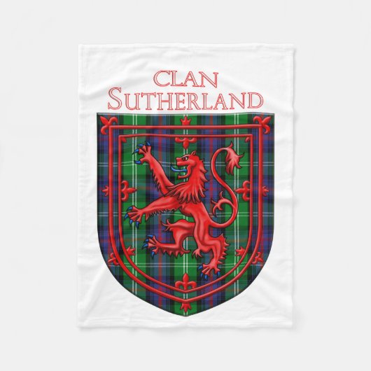 Sutherland Tartan Fleecedecke (Vorderseite)