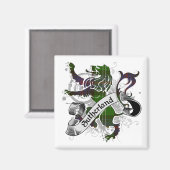 Sutherland Tartan Lion Magnet (Vorderseite/Rückseite)