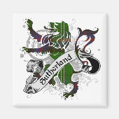 Sutherland Tartan Lion Magnet (Vorne)