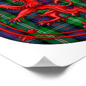 Sutherland Tartan Scottish Kariert Lion Rampant Poster (Ecke)