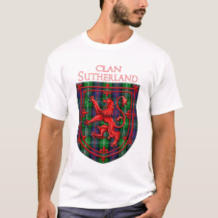 Sutherland Tartan Scottish Kariert Lion Rampant T-Shirt