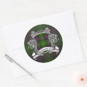 Sutherland Tartan Shield Runder Aufkleber (Umschlag)
