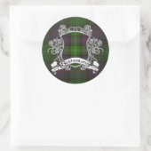 Sutherland Tartan Shield Runder Aufkleber (Tasche)