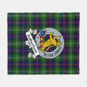 Sutherland Weathered Clan Abzeichen Tartan Kariert Fleecedecke (Vorderseite (Horizontal))