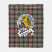 Sutherland Weathered Clan Abzeichen Tartan Kariert Fleecedecke (Vorderseite)