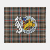 Sutherland Weathered Clan Abzeichen Tartan Kariert Fleecedecke (Vorderseite (Horizontal))