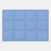 Sutra(hannya shingyo)Japan 3 weiß Geschenkpapier Set (Vorderseite 3)