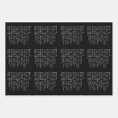 Sutra(hannya shingyo)Japan 3 weiß Geschenkpapier Set (Vorderseite 2)