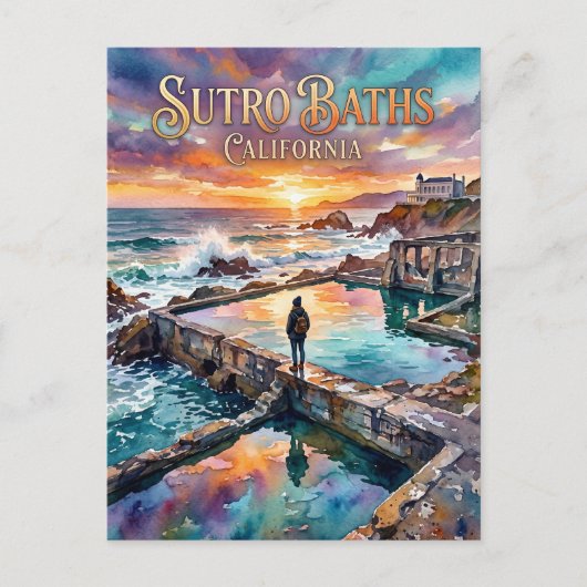Sutro Baths Kalifornien Postkarte (Vorderseite)