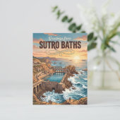 Sutro Baths Kalifornien Postkarte (Stehend Vorderseite)