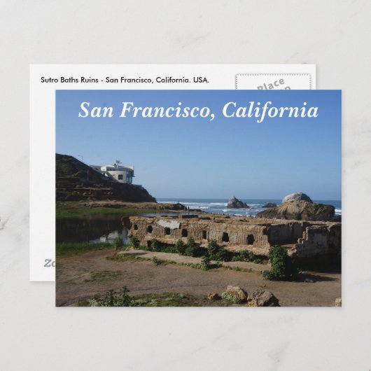 Sutro Baths Ruins - San Francisco Postcard Postkarte (Vorne/Hinten)