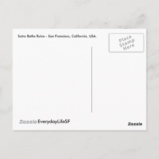 Sutro Baths Ruins - San Francisco Postcard Postkarte (Rückseite)