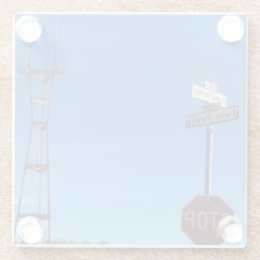 Sutro Tower Glasuntersetzer (Rückseite)