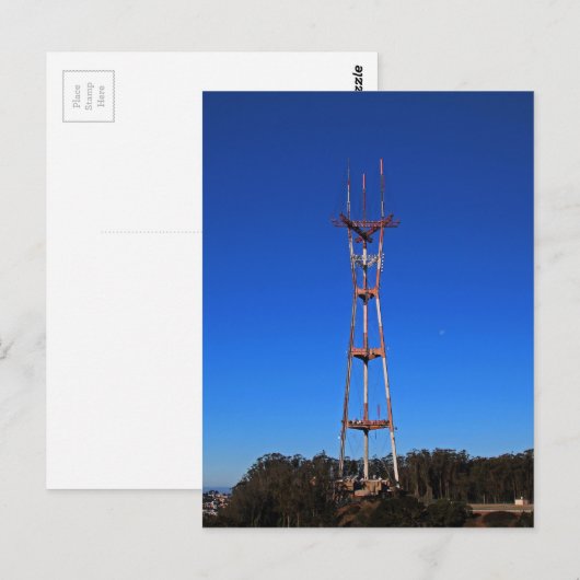 Sutro Tower horizontal Postkarte (Vorne/Hinten)