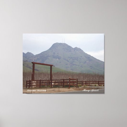 Sutter Buttes Mountain Range Leinwanddruck (Vorderseite)