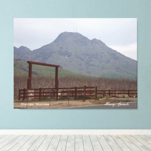Sutter Buttes Mountain Range Leinwanddruck (Insitu (Holzboden))