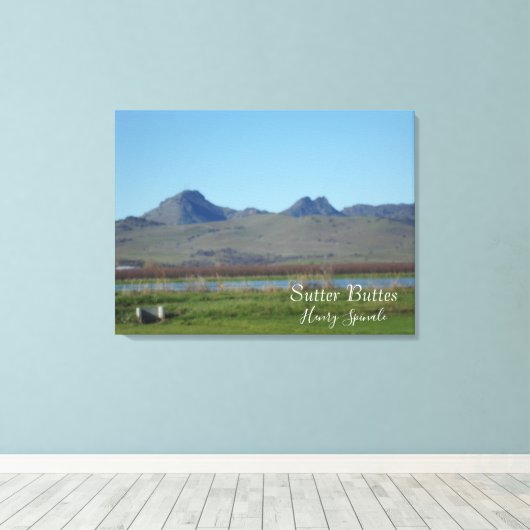 Sutter Buttes Mountain Range Leinwanddruck (Insitu (Holzboden))