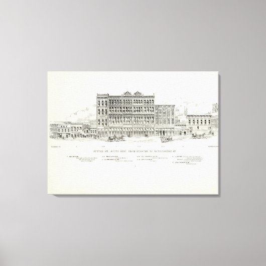 Sutter Süd Sansome und Montgomery Leinwanddruck (Vorderseite)