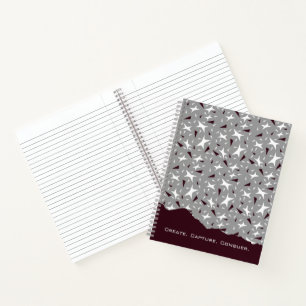 Suttil Geometrie: Sterne & Dreiecke – Grau Notizblock