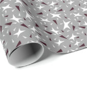 Suttil Geometry: Sterne & Dreiecke – Grau Geschenkpapier (Rolleneckpunkt)
