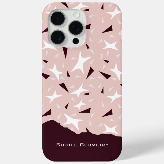 Suttil Geometry: Sterne & Dreiecke – Rosa Case-Mate iPhone Hülle (Rückseite)