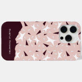 Suttil Geometry: Sterne & Dreiecke – Rosa Case-Mate iPhone Hülle (Rückseite (Horizontal))