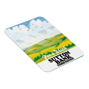 Sutton Bank Yorkshire Reiseplakat Magnet