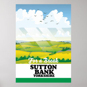 Sutton Bank yorkshire Reiseplakat Poster