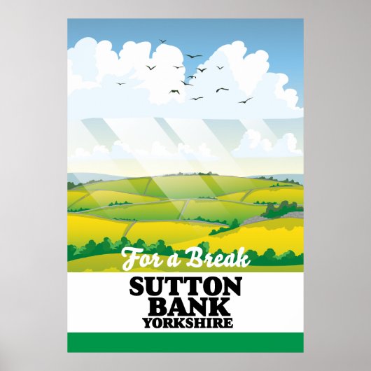 Sutton Bank yorkshire Reiseplakat Poster (Vorne)