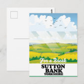 Sutton Bank yorkshire Reiseplakat Postkarte (Vorne/Hinten)