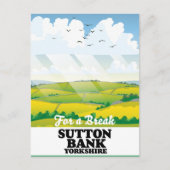 Sutton Bank yorkshire Reiseplakat Postkarte (Vorderseite)