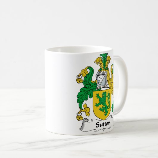 Sutton Familienwappen Kaffeetasse (VorderseiteRechts)