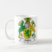 Sutton Familienwappen Kaffeetasse (Links)
