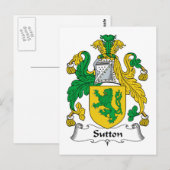 Sutton Familienwappen Postkarte (Vorne/Hinten)